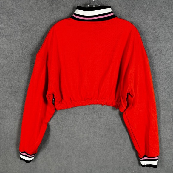 Playboy Missguided Track Top Women's 8 Cropped Polyester Blend Spellout New! - Picture 7 of 16